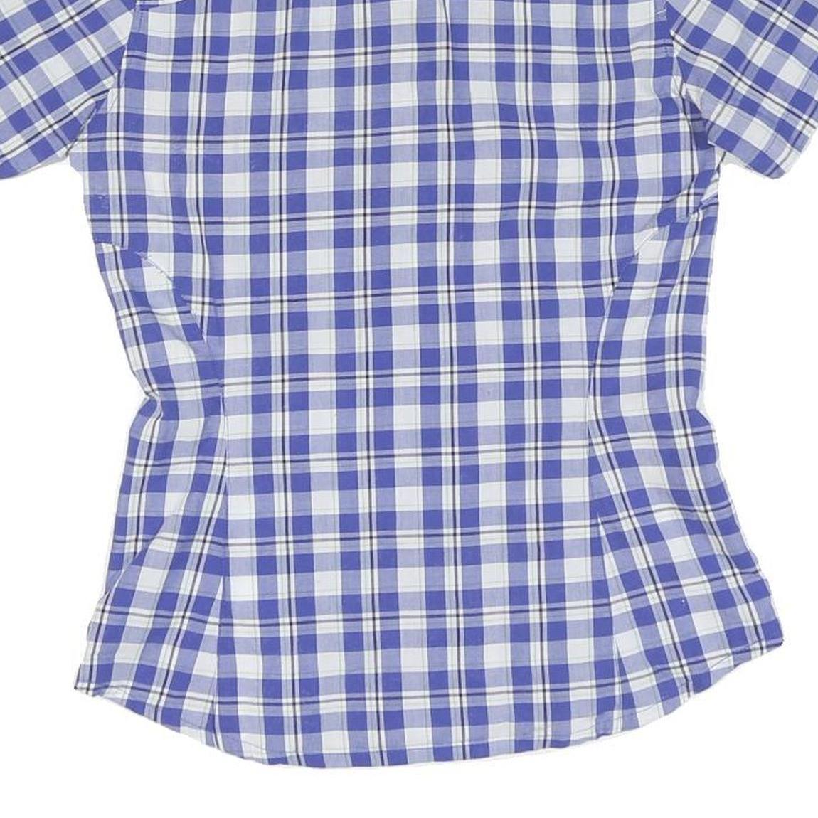 MAMMUT Womens Blue & White Checked Shirt XS Lightweight Cotton Casual