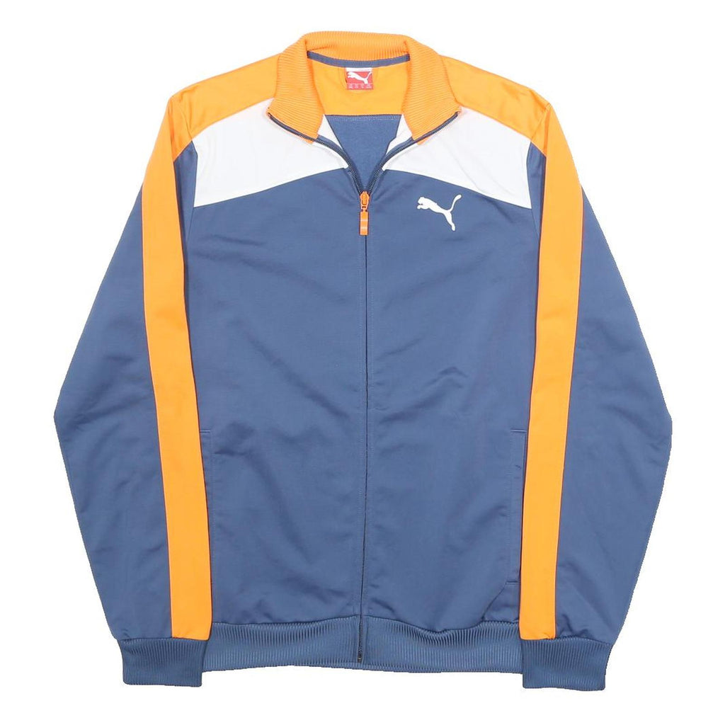 PUMA Boys Blue & Orange Zip Jacket 2XL Polyester Sportswear