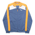 PUMA Boys Blue & Orange Zip Jacket 2XL Polyester Sportswear