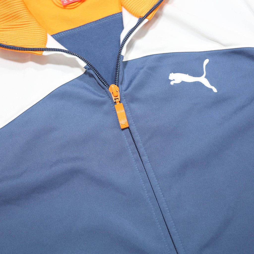 PUMA Boys Blue & Orange Zip Jacket 2XL Polyester Sportswear