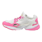 ADIDAS Falcon Womens Trainers Low Top Synthetic White Pink Neon Yellow UK 6.5