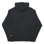 CHAMPION Mens Black Hoodie L Cotton Pullover Sweatshirt Classic Logo Casual