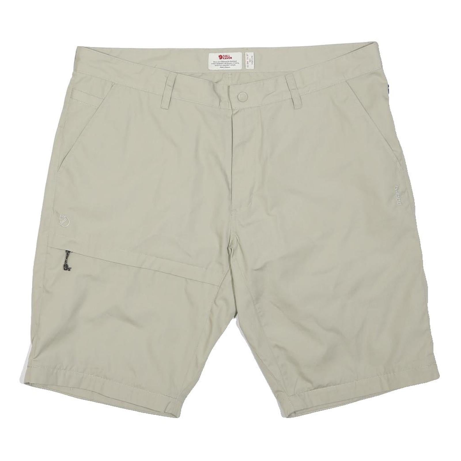FJALLRAVEN Mens Shorts Beige Casual Plain L W38 Lightweight Durable
