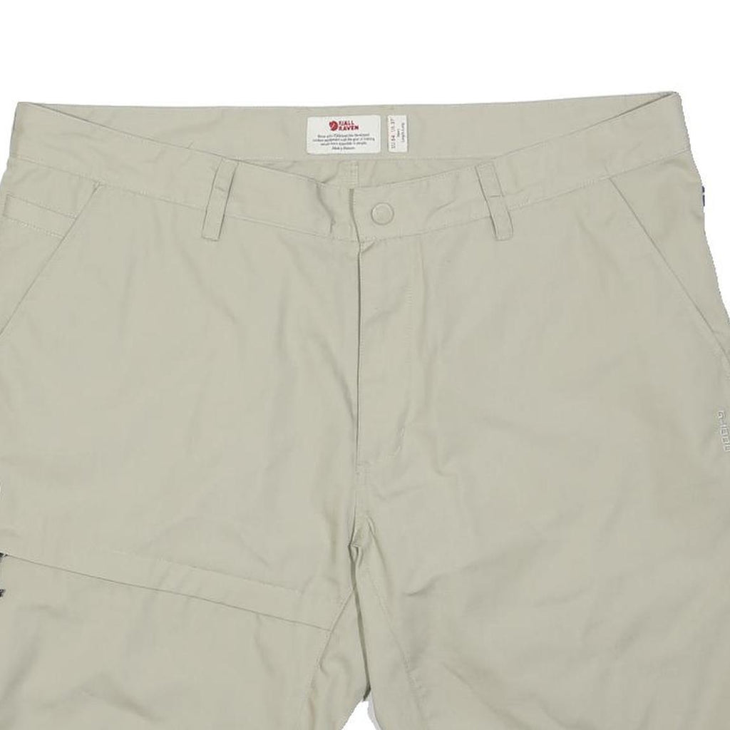 FJALLRAVEN Mens Shorts Beige Casual Plain L W38 Lightweight Durable