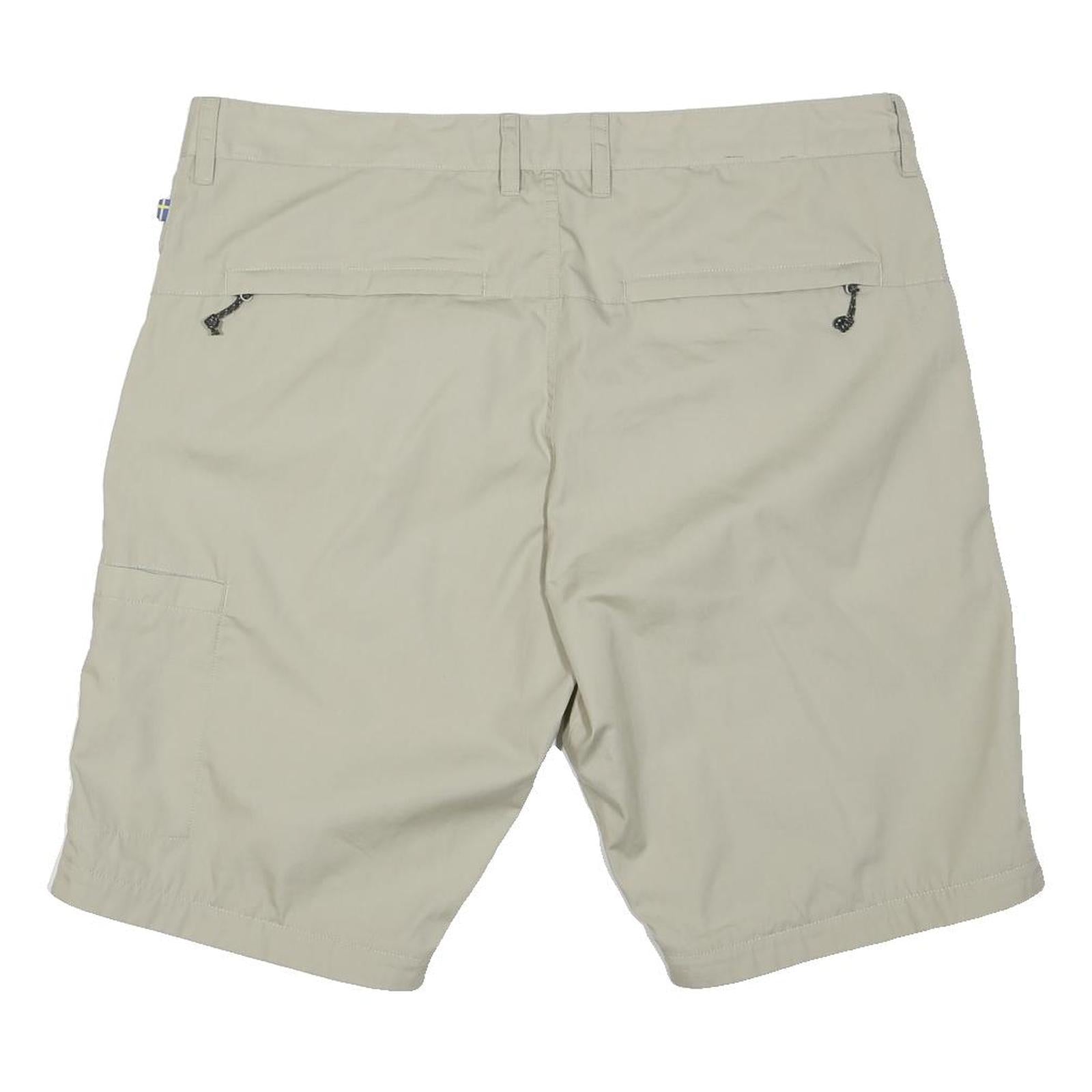 FJALLRAVEN Mens Shorts Beige Casual Plain L W38 Lightweight Durable