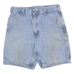 CARHARTT Mens Denim Blue Casual Cotton Blend Shorts M W33 Workwear Relaxed Fit