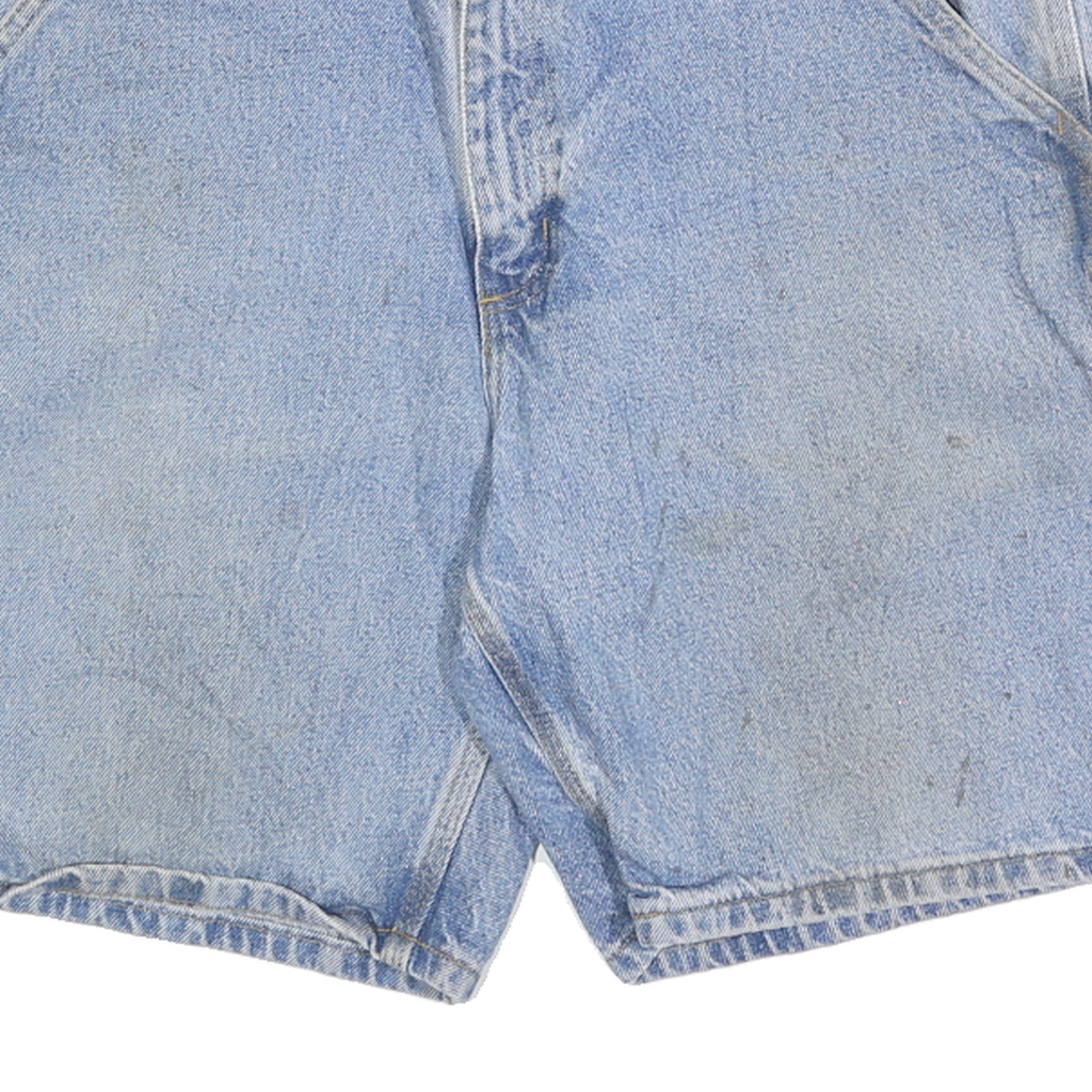 CARHARTT Mens Denim Blue Casual Cotton Blend Shorts M W33 Workwear Relaxed Fit