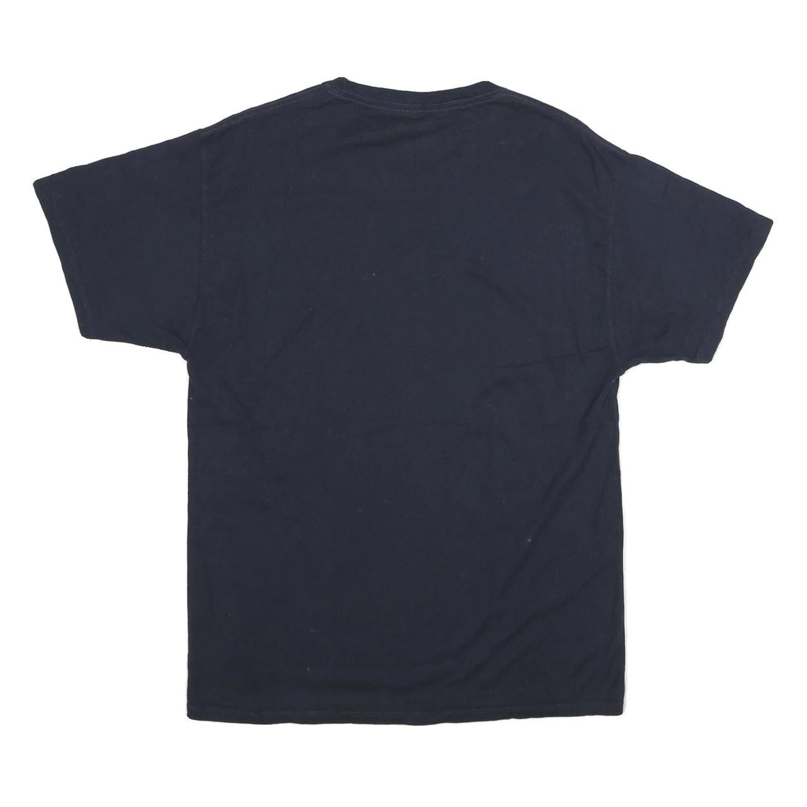 CHAMPION Mens Black Classic L Short Sleeve Crew Neck Logo Embroidered T-Shirt