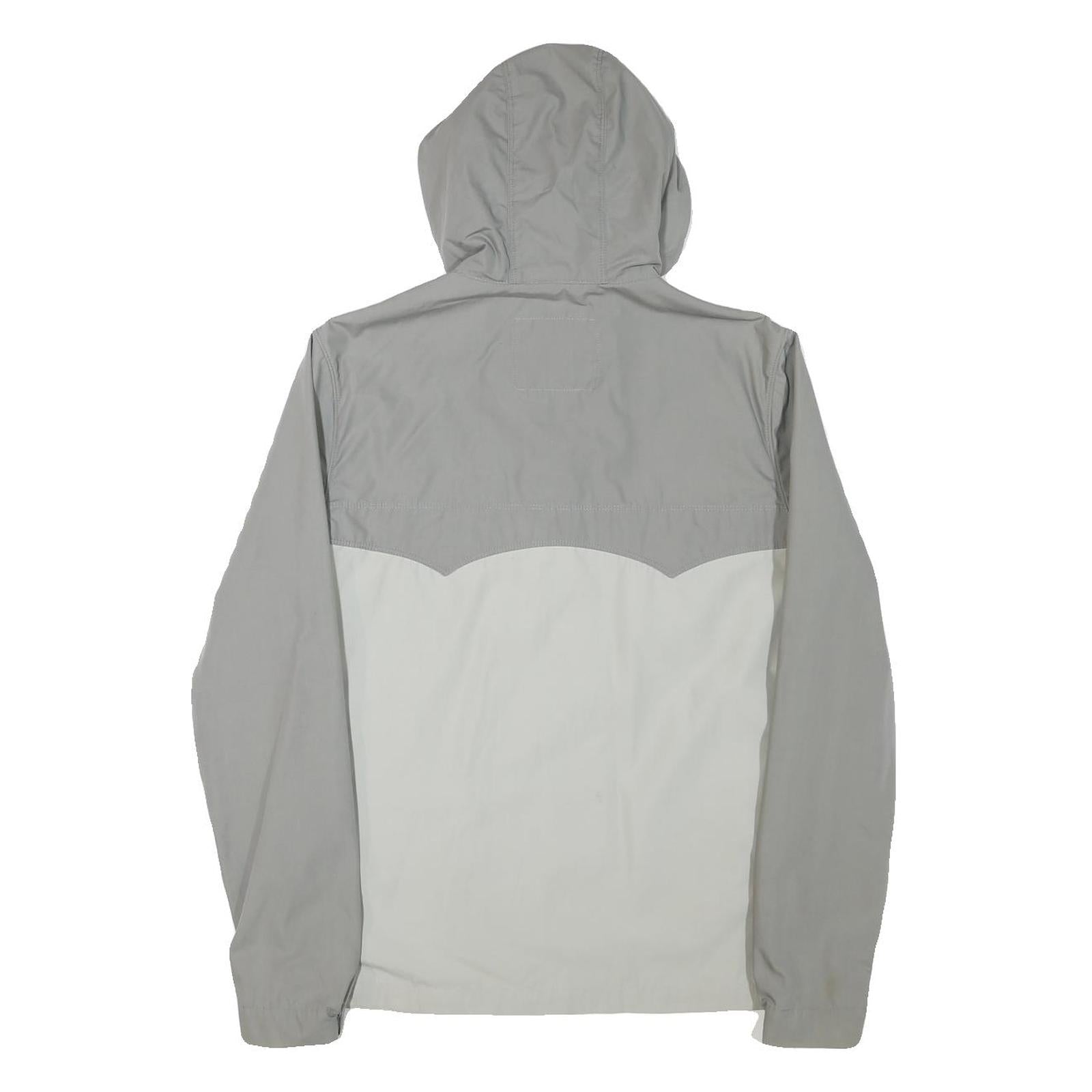 LEVI'S Mens Grey & Light Grey Zip Jacket M Polyester Blend Lightweight Hooded