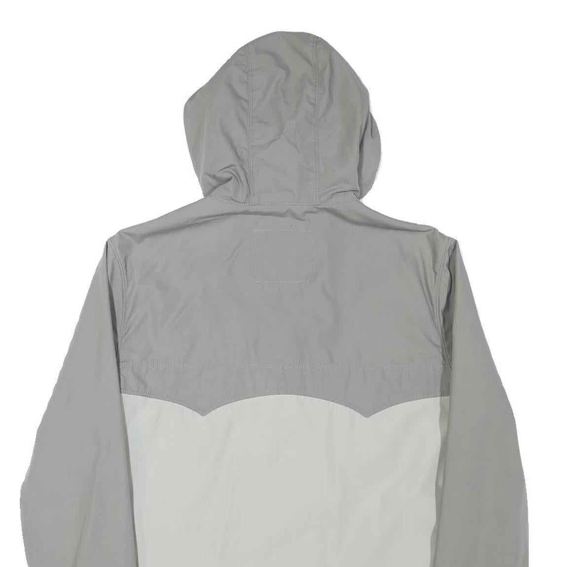 LEVI'S Mens Grey & Light Grey Zip Jacket M Polyester Blend Lightweight Hooded