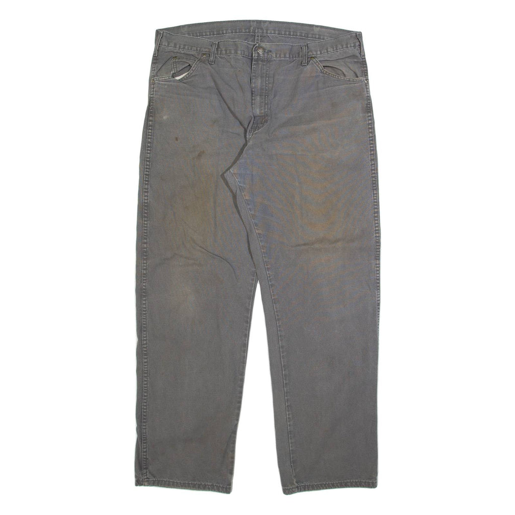 DICKIES Mens Trousers Grey Regular Straight W36 L32