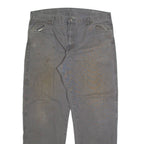 DICKIES Mens Trousers Grey Regular Straight W36 L32
