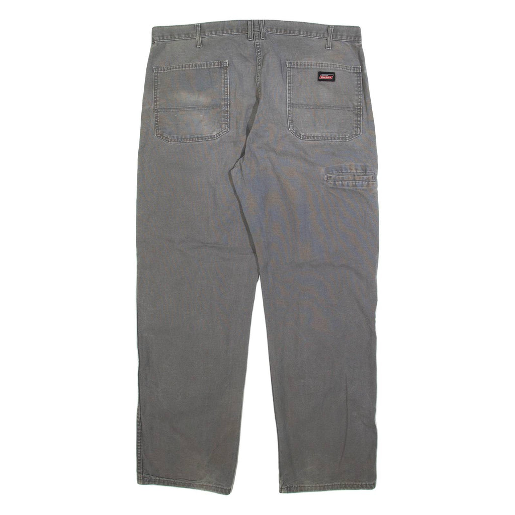 DICKIES Mens Trousers Grey Regular Straight W36 L32