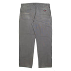 DICKIES Mens Trousers Grey Regular Straight W36 L32