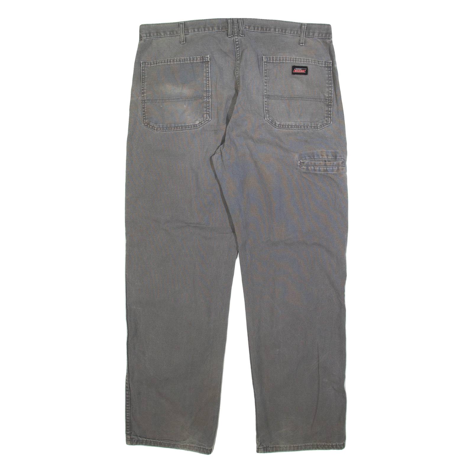 DICKIES Mens Trousers Grey Regular Straight W36 L32