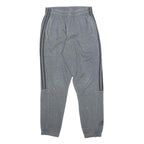 ADIDAS Mens Joggers Grey & Black Regular Tapered M W28 L29 Cotton Blend