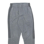 ADIDAS Mens Joggers Grey & Black Regular Tapered M W28 L29 Cotton Blend