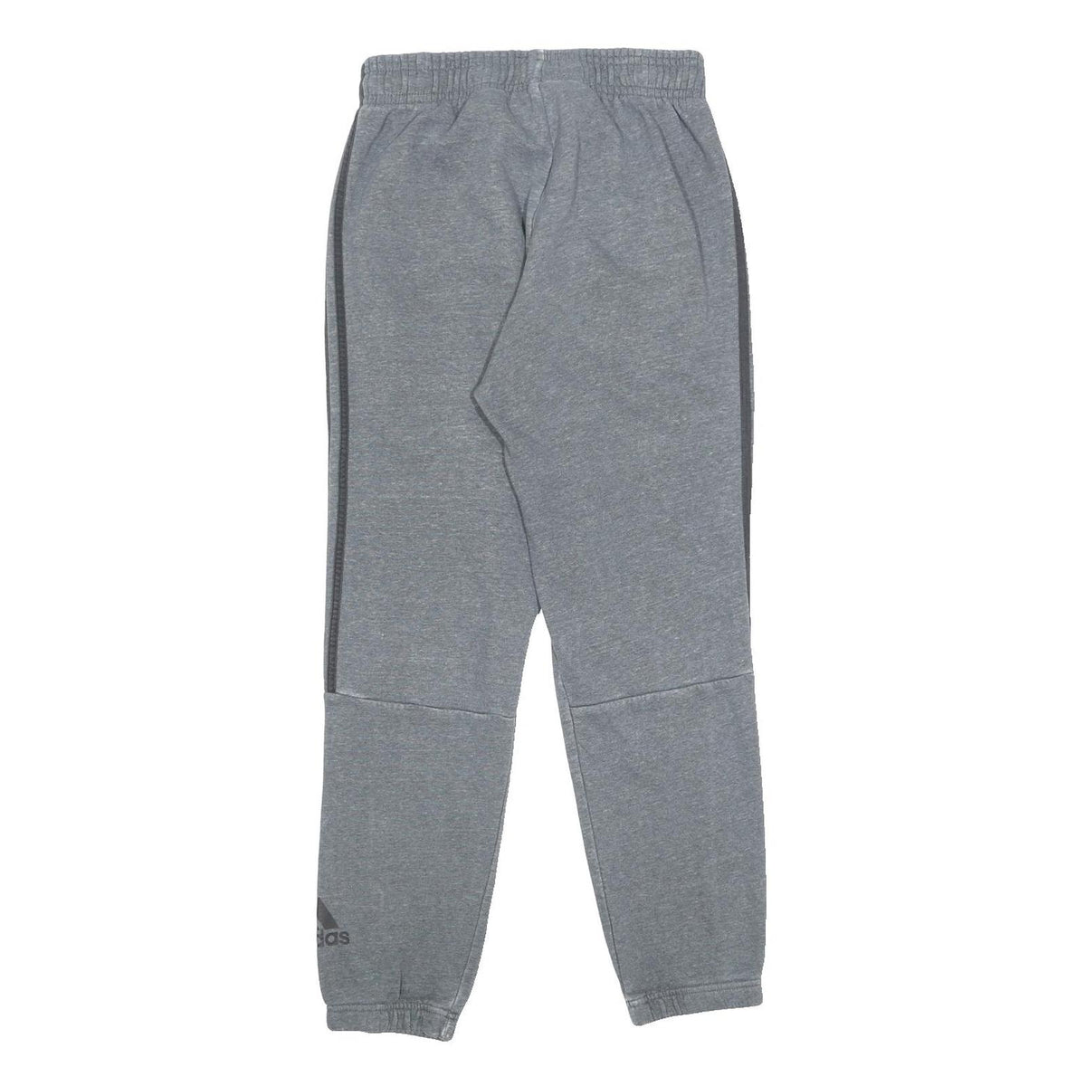 ADIDAS Mens Joggers Grey & Black Regular Tapered M W28 L29 Cotton Blend