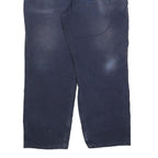 CARHARTT Mens Cotton Blend Navy Relaxed Straight Trousers W40 L32 Workwear