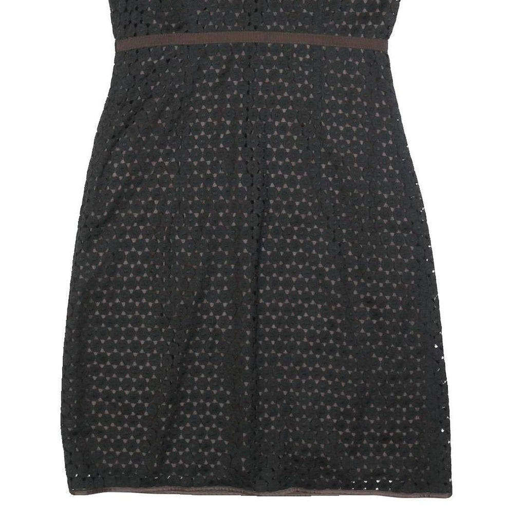 PAULE KA Womens Black & Brown Casual Dress Polyester Sleeveless Knee Length M