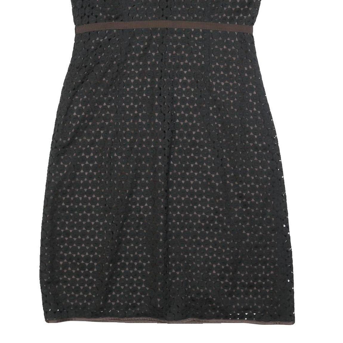 PAULE KA Womens Black & Brown Casual Dress Polyester Sleeveless Knee Length M