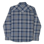 VANS Mens Blue Check Shirt M Long Sleeve Cotton Blend Casual Western Style