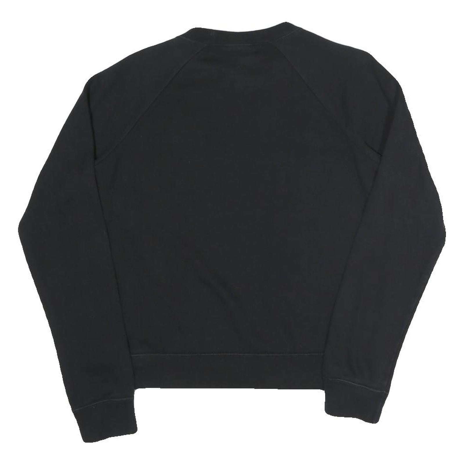 NIKE Womens Black Crew Neck Sweatshirt S Cotton Blend Athletic Casual Pullover