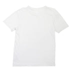 ADIDAS Mens White Blue Graphic T-Shirt S Short Sleeve Crew Neck Sport Casual