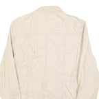 G3000 Womens Cream Cotton Casual Jacket M Button Plain Lightweight Stylish