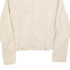 G3000 Womens Cream Cotton Casual Jacket M Button Plain Lightweight Stylish