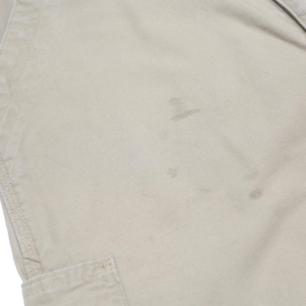 CARHARTT Mens Cotton Beige Regular Straight Trousers W36 L34 Workwear Utility