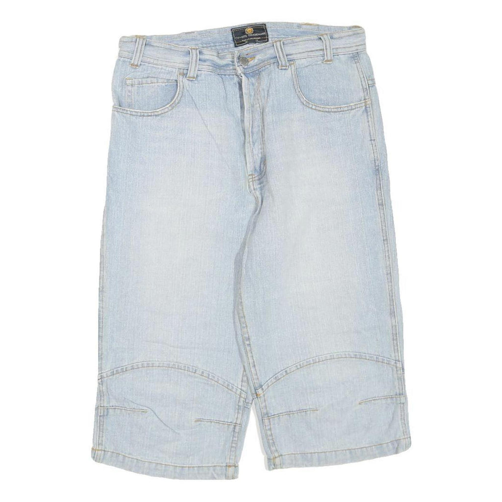 COYOTE TRADEMARK Mens Shorts Blue Denim M W32 Casual Relaxed Fit Cotton Blend