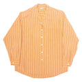 Womens Printed Shirt Orange Collared Long Sleeve 90s Striped M