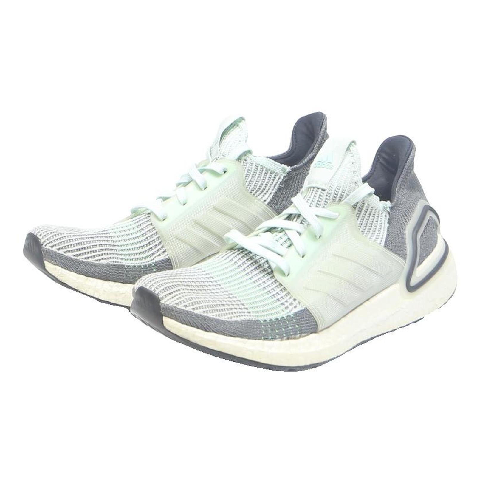 ADIDAS Ultraboost 20 Mens Low Top Trainers Grey & White Synthetic UK 8