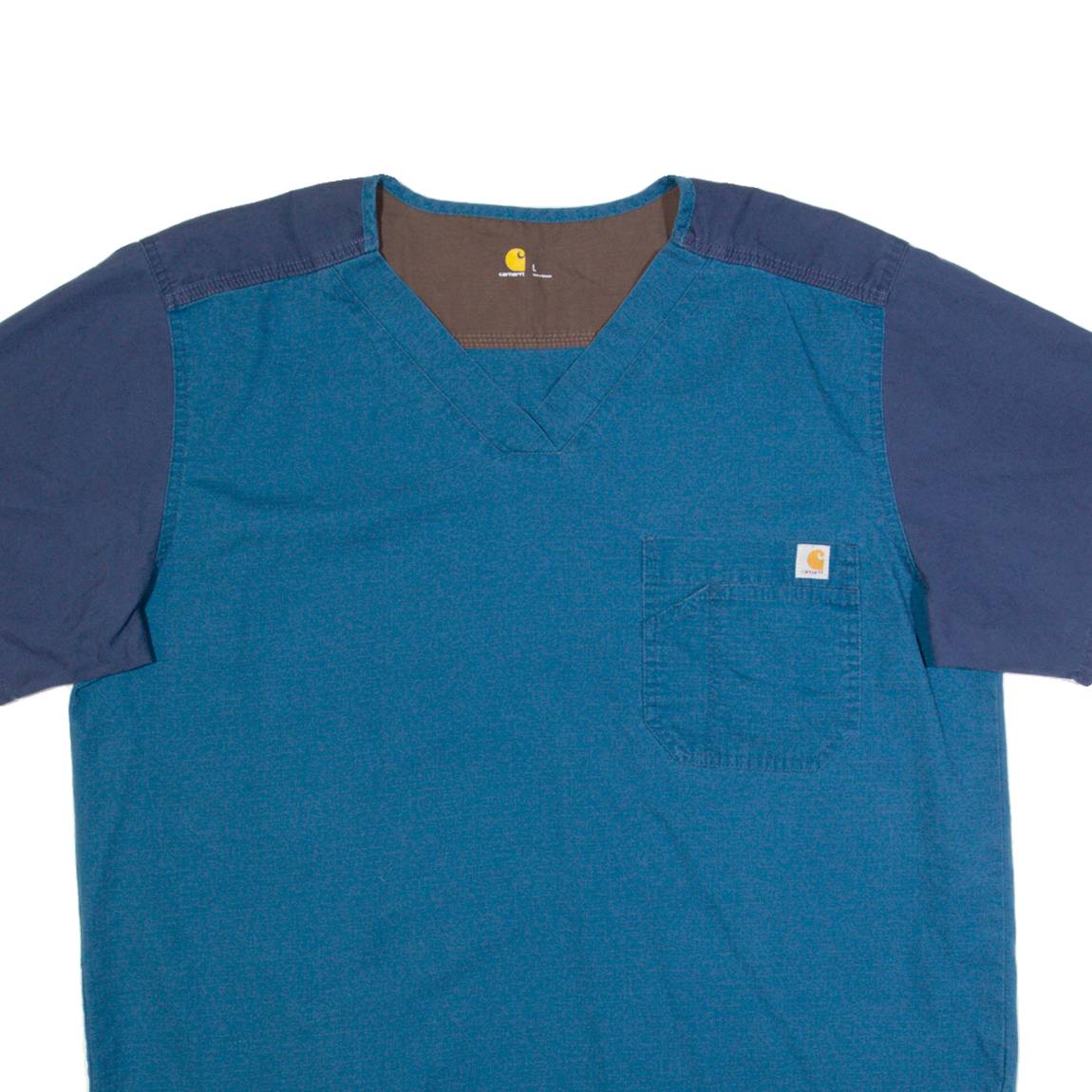 CARHARTT Pullover Mens Worker Shirt Blue L