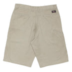 DICKIES Mens Shorts Beige Casual M W34 Workwear Polyester Blend Pockets