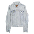LEVI'S Womens Blue Denim Jacket M Cotton Plain Button Closure Casual Outerwear