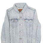 LEVI'S Womens Blue Denim Jacket M Cotton Plain Button Closure Casual Outerwear