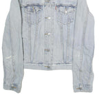 LEVI'S Womens Blue Denim Jacket M Cotton Plain Button Closure Casual Outerwear