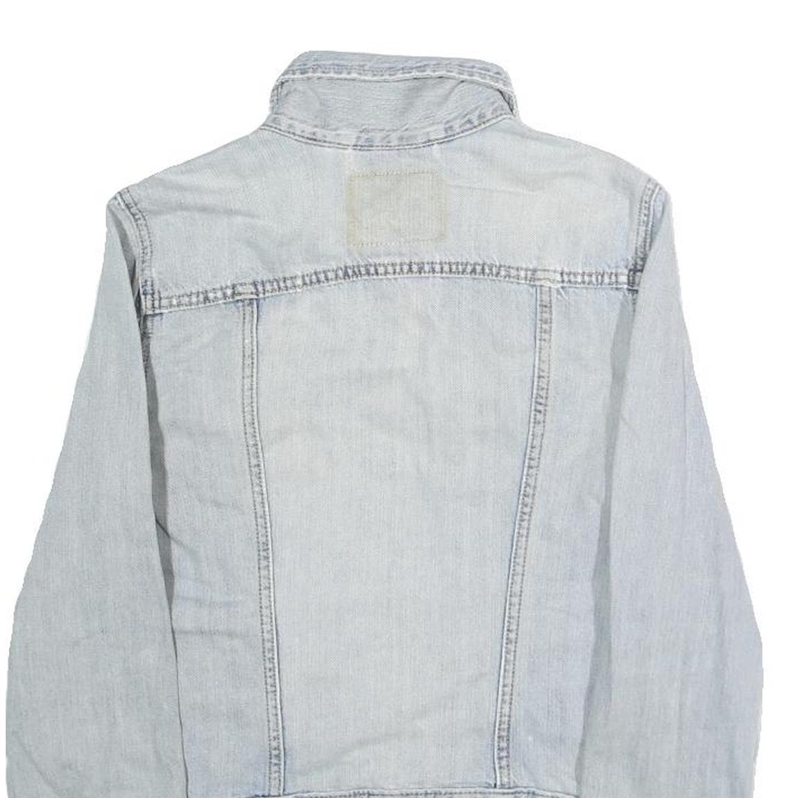 LEVI'S Womens Blue Denim Jacket M Cotton Plain Button Closure Casual Outerwear