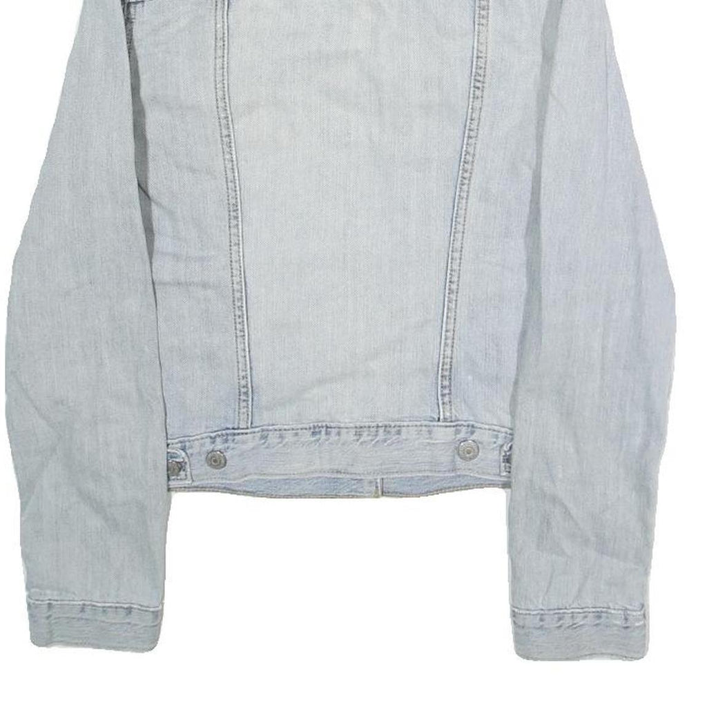 LEVI'S Womens Blue Denim Jacket M Cotton Plain Button Closure Casual Outerwear