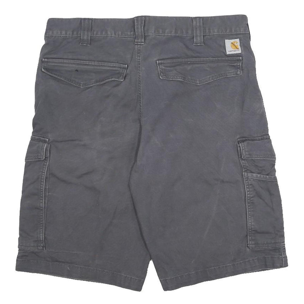CARHARTT Mens Shorts Grey Cargo M W34 Cotton Blend Durable Workwear