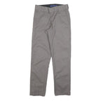 DICKIES Mens Cotton Slim Grey Trousers W30 L32 Workwear Casual Zip Closure