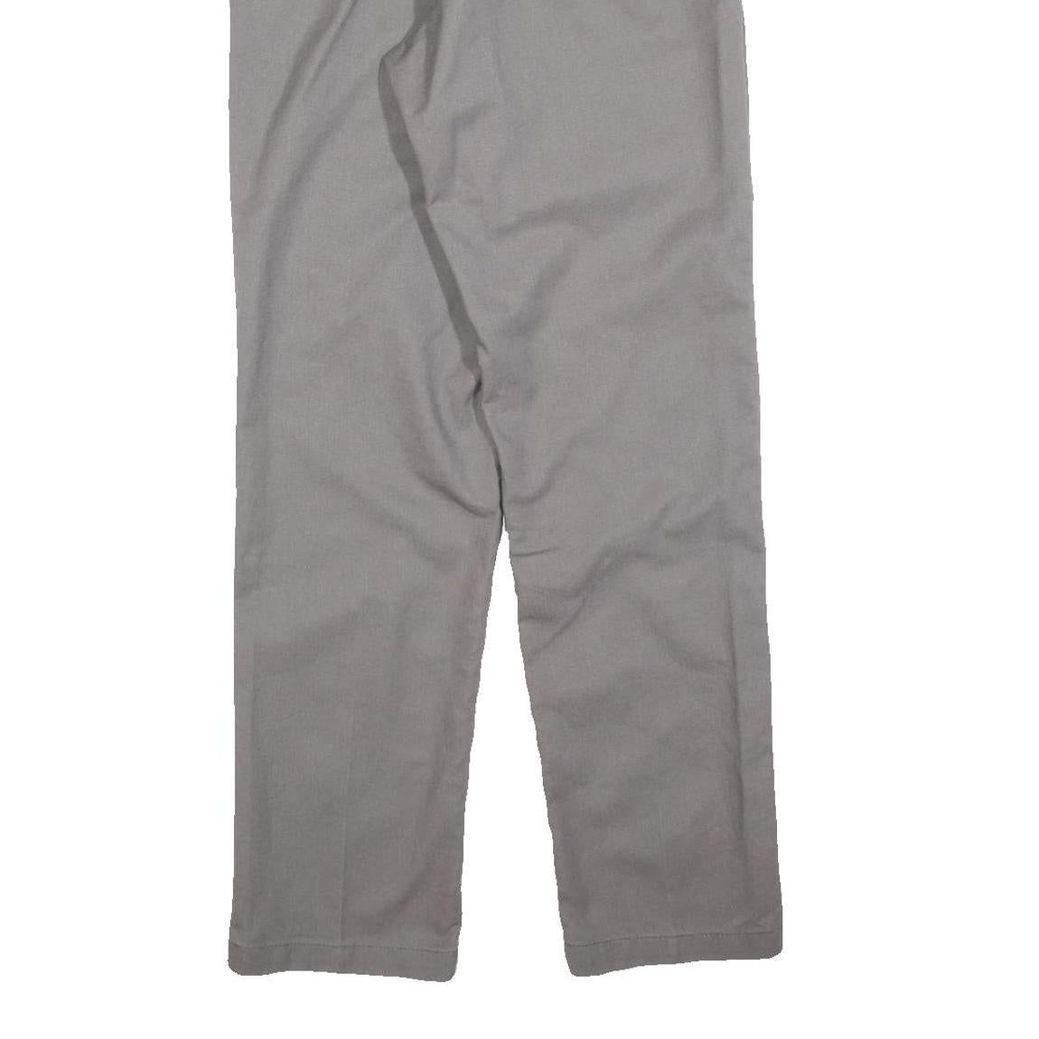 DICKIES Mens Cotton Slim Grey Trousers W30 L32 Workwear Casual Zip Closure