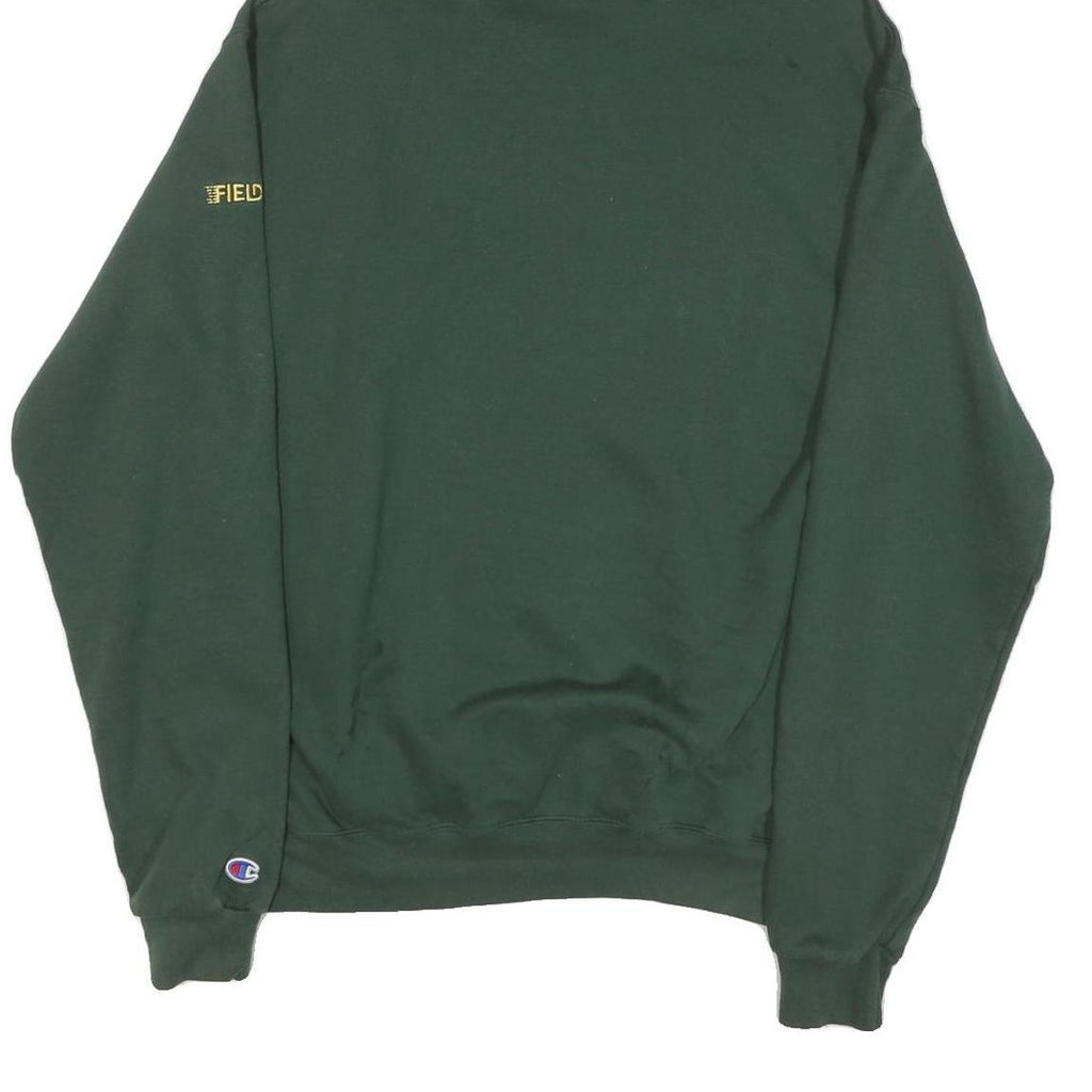 CHAMPION Mens Green Pullover Hoodie M Cotton Blend Casual Sweatshirt