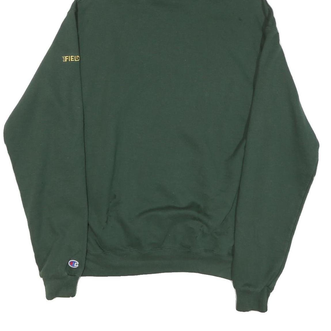 CHAMPION Mens Green Pullover Hoodie M Cotton Blend Casual Sweatshirt