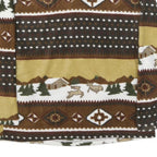 AMERICAN SPIRIT Womens Brown & Beige Patterned V-Neck Chunky Knit L Winter
