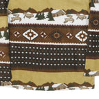 AMERICAN SPIRIT Womens Brown & Beige Patterned V-Neck Chunky Knit L Winter