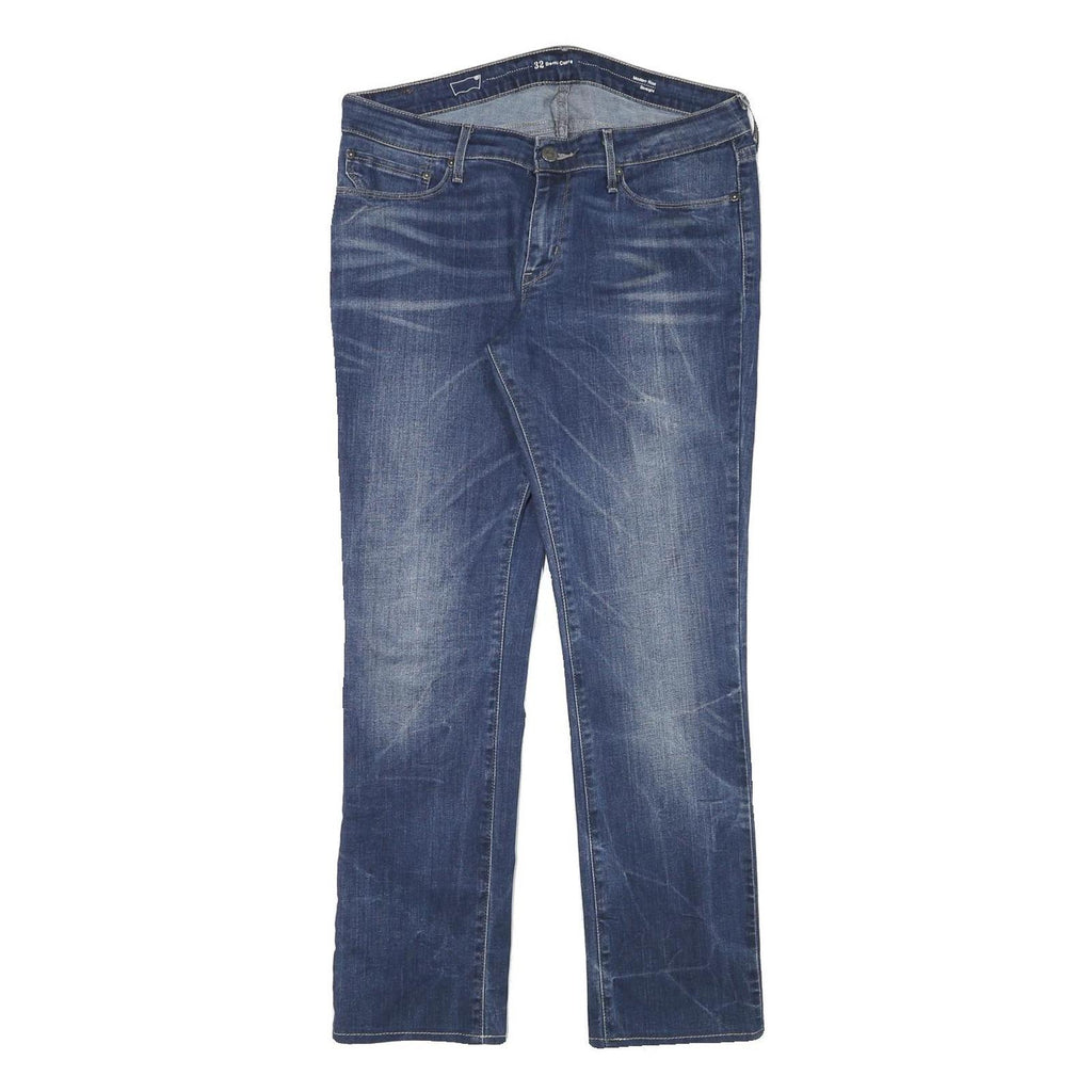 LEVI'S Womens Jeans Blue Slim Straight Denim Medium W32 L28 Zip Cotton Blend