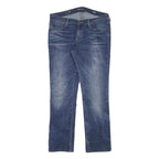 LEVI'S Womens Jeans Blue Slim Straight Denim Medium W32 L28 Zip Cotton Blend